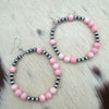 Large Pink Conch Hoops