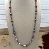 Cotton Candy & Sterling Pearl Statement Necklace-14mm 24"
