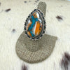 Orange Spiny Adjustable Ring- HADA