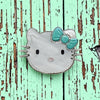 Sterling Silver & Inlaid Hello Kitty Pin/Pendant by Andrea Lonjose, Zuni