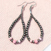 Large Pink Conch Teardrop Earrings- 3 1/4"