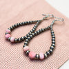 Large Pink Conch Teardrop Earrings- 3 1/4"