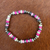 Jasper & Opal 4mm Sterling Bead Stretch Bracelet`7 1/2"