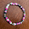 Jasper & Opal 4mm Sterling Bead Stretch Bracelet`7 1/2"