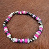 Jasper & Opal 4mm Sterling Bead Stretch Bracelet`7 1/2"