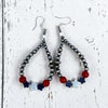 American Superstar Teardrop Earrings 2 3/4"