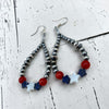 American Superstar Teardrop Earrings 2 3/4"