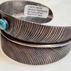 Spiny & Golden Hills Feather Cuff by Tonya Yazzie