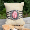 Vintage Rhodochrosite Statement Cuff- H. Begay