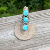 3 Stone Kingman Statement Ring- size 7 Randy Billy