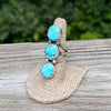 3 Stone Kingman Statement Ring- size 7 Randy Billy