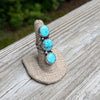 3 Stone Kingman Statement Ring- size 7 Randy Billy