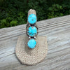 3 Stone Kingman Statement Ring- size 7 Randy Billy