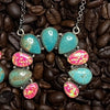 Mine 8 & Hot Pink Fire Opal XL Naja Necklace