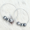 The Perfect Hoop- 2" 8mm Pumpkin Pearls & Saucer