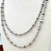 4-6mm Mixed Sterling Pearl Necklace- Native Hand Strung and Finished
