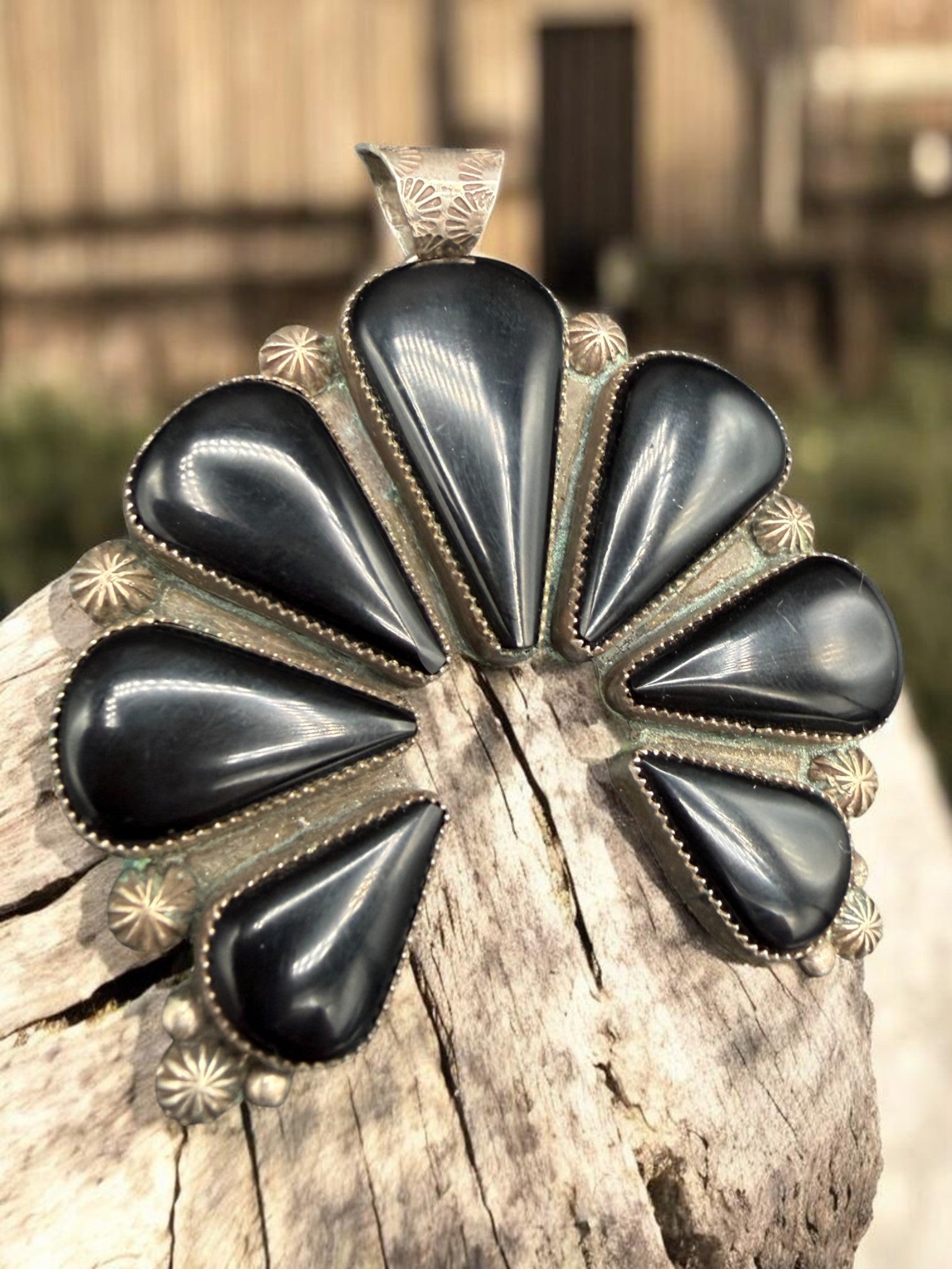 Massive Onyx Naja Pendant – 3” Handmade by Outwest Silver