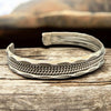Solid Sterling Thick Rope Cuff By Elaine Tahe