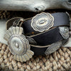 Antique Hand-Stamped Sterling Silver Concho Belt – Approx. 1890–1920 | 35–37"
