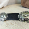Antique Hand-Stamped Sterling Silver Concho Belt – Approx. 1890–1920 | 35–37"