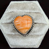 The Valentine's Day Collection- Orange Spiny Oyster Heart Ring – Adjustable By Reeva Goodluck