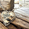 The Valentine's Day Collection- XXL White Buffalo Heart Necklace by Augustine Largo