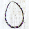 Purple Sea Sediment Jasper & Sterling Desert Pearl Necklace 16.5"