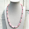 Pink Conch Shell & 6-8 Sterling Pearl 20.5"