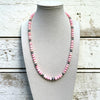 Pink Conch Shell & 6-8 Sterling Pearl 20.5"