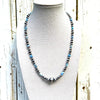 Golden Hills & Sterling Pearl Statement Necklace- 19"