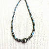 Golden Hills & Sterling Pearl Statement Necklace- 19"