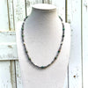 Hubi Turquoise & Sterling Pearl, Torpedo, and Saucer Necklace 18.5"