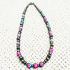 Cotton Candy & Sterling Pearl Necklace 15.5"