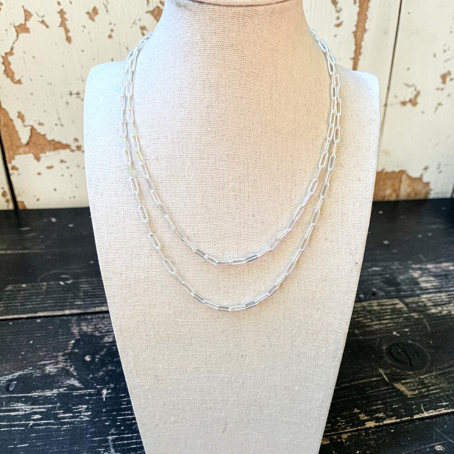 Sterling Silver High-Shine Twisted Paperclip Chain
