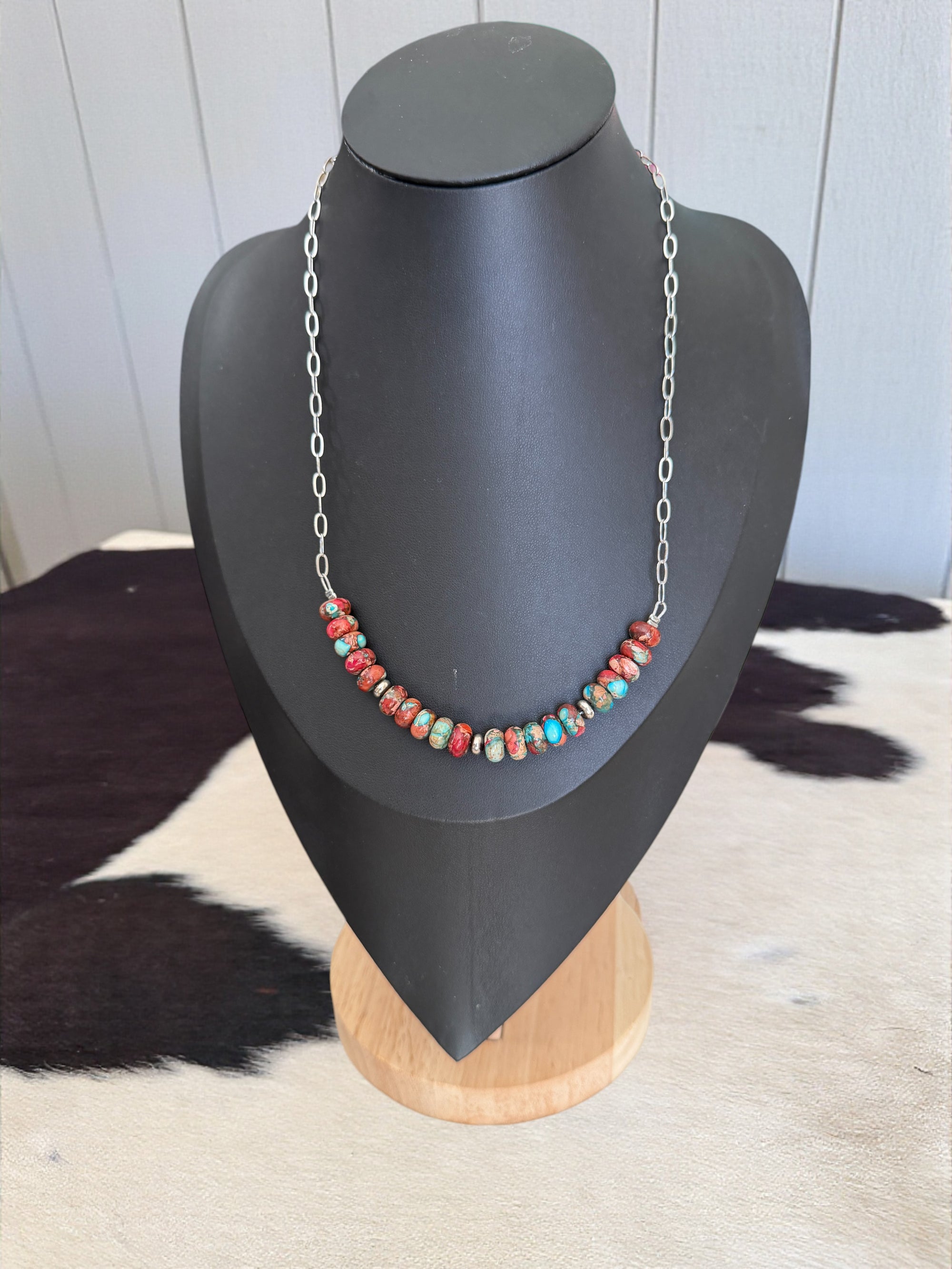 NEW-Y’allbabes Favorite Stackers- Verascite Sea Sediment and Sterling Silver