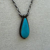 Kingman Vintage Teardrop Necklace by E. Louise Kee