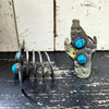 Sterling & Kingman Turquoise Cactus Braid Screws