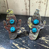 Sterling & Kingman Turquoise Cactus Braid Screws