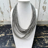 60" Triple Strand 4mm/5mm/6mm Sterling Pearls