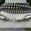 60" Triple Strand 4mm/5mm/6mm Sterling Pearls