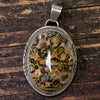 Leopard Skin Agate Sterling Silver Statement Pendant-Native Made
