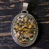 Leopard Skin Agate Sterling Silver Statement Pendant-Native Made