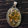 Leopard Skin Agate Sterling Silver Statement Pendant-Native Made