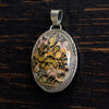 Leopard Skin Agate Sterling Silver Statement Pendant-Native Made
