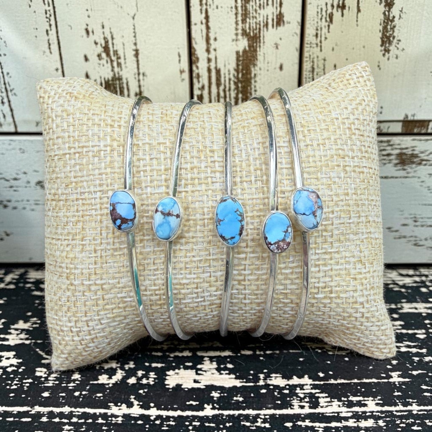 Golden Hills Turquoise Stacker Cuffs by Jerryson Henio