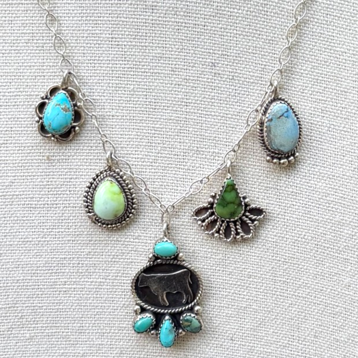 Sonoran, Golden Hills, Palomino, Royston & Kingman Heifer Charm Necklace