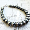 SPECIAL- 7mm Round Sterling Desert Pearl Clasp Bracelet-7.5" & 8"
