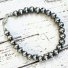 SPECIAL- 7mm Round Sterling Desert Pearl Clasp Bracelet-7.5" & 8"
