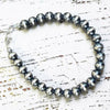 7mm Sterling Desert Pearl Clasp Bracelet 8"