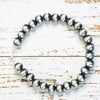 7mm Sterling Desert Pearl Clasp Bracelet 8"